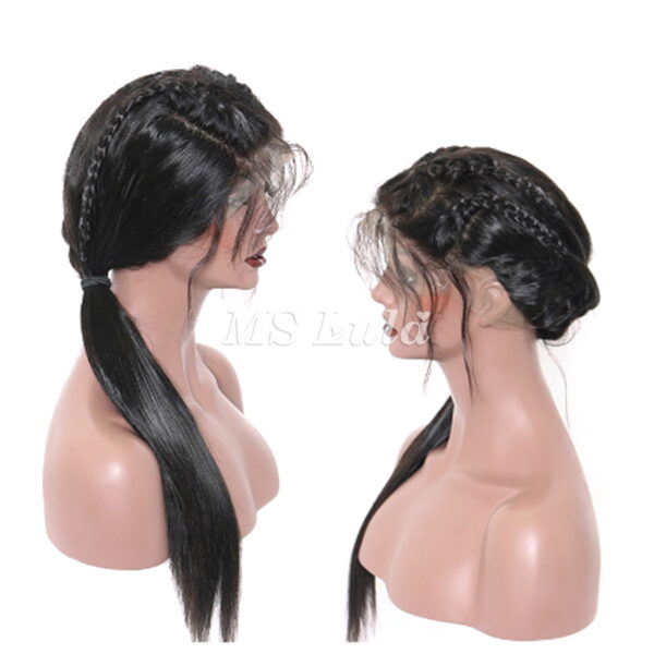 Virgin Human Hair Straight Transparent Full Lace Wigs - Image 3